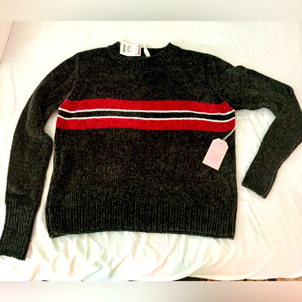 Green Striped Sweater